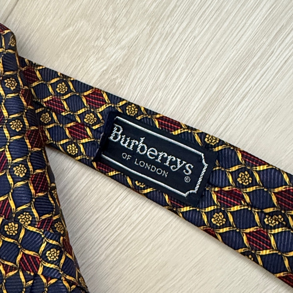 Burberry Multicolor Diamond Pattern Tie - Picture 2 of 7